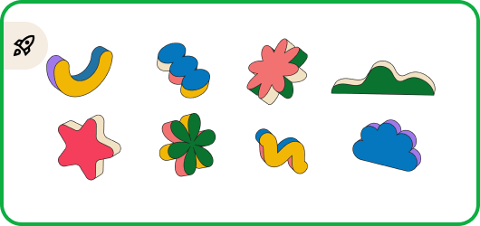 Retro geometric shapes