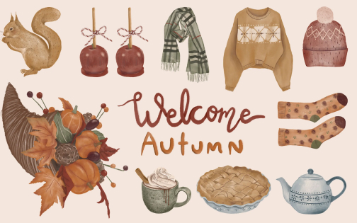 Free Download: Fall Watercolor Illustrations